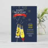 Invitation Whimsical New Year (Debout devant)