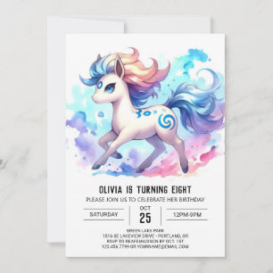 Invitation Whimsical Online Cheval Anniversaire