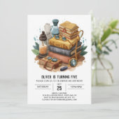 Invitation Whimsical Online Detective Anniversaire (Debout devant)