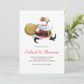 Invitation Whimsical Père Noël Holiday Party (Debout devant)