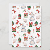 Invitation Whimsical Père Noël Snowman Enfants Brunch de Noël (Dos)