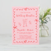 Invitation Whimsical Photo Wedding Reception (Debout devant)