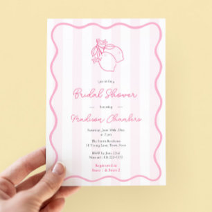 Invitation Whimsical Pink Citrus Bridal Shower