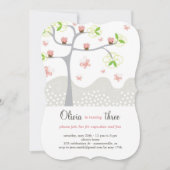 Invitation Whimsical Pink Cupcakes Tree Girl Birthday Invitat (Devant)