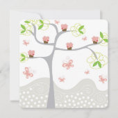 Invitation Whimsical Pink Cupcakes Tree Sweet Girl'anniversai (Devant)