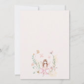 Invitation Whimsical Pink Fairy Premier anniversaire 1er anni (Dos)