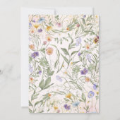 Invitation Whimsical Pink Floral Fairy First Garden Birthday  (Dos)