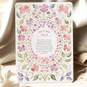 Invitation Whimsical Pink & Purple Floral Petal Frame Wedding