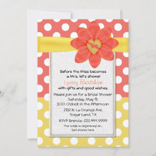 Invitation Whimsical Polka Dot
