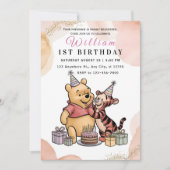 Invitation Whimsical Pooh & Friends 1st Birthday (Devant)