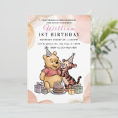 Invitation Whimsical Pooh & Friends 1st Birthday (Debout devant)