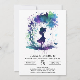 Invitation Whimsical Princess Fairycore Anniversaire Joie