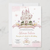 Invitation Whimsical Princess Fairytale Castle Rose Anniversa (Devant)