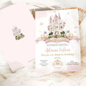 Invitation Whimsical Princess Fairytale Castle Rose Anniversa