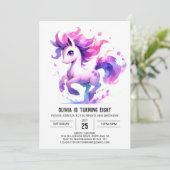 Invitation Whimsical Printable Horse Anniversaire (Debout devant)