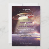 Invitation Whimsical QR Code Sci-fi UFO Space Mariage (Devant)