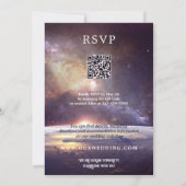 Invitation Whimsical QR Code Sci-fi UFO Space Mariage (Dos)