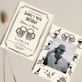 Invitation Whimsical Quirky Funky Cheers 30 e anniversaire