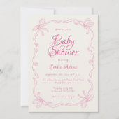 Invitation Whimsical Quirky Main tiré Baby shower de la cabos (Devant)
