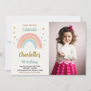 Invitation Whimsical Rainbow Birthday