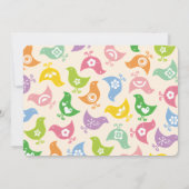 Invitation Whimsical Rainbow Chicks Moderne Baby shower chic (Dos)