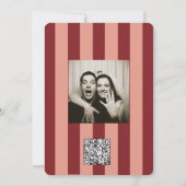 Invitation Whimsical Red Pink Striped Scribble Wedding (Dos)