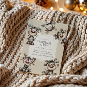 Invitation Whimsical Reindeer Christmas Party
