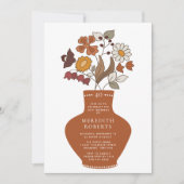 Invitation Whimsical Retro Boho Floral 40e anniversaire (Devant)