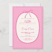 Invitation Whimsical Retro Border 16e fête d'anniversaire (Devant)