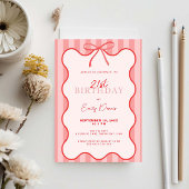 Invitation Whimsical Retro Border 21e fête d'anniversaire