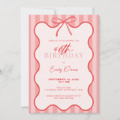 Invitation Whimsical Retro Border 40e fête d'anniversaire (Devant)
