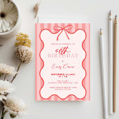 Invitation Whimsical Retro Border 40e fête d'anniversaire