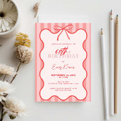 Invitation Whimsical Retro Border 60e fête d'anniversaire