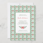 Invitation Whimsical Retro | Fête des mariées de Noël (Devant)