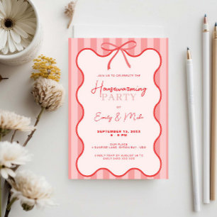 Invitation Whimsical Retro Frontière Fête de réchauffement de