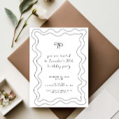 Invitation Whimsical Ribbon Bow 30e fête d'anniversaire