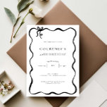 Invitation Whimsical Ribbon Bow 40th Birthday Party<br><div class="desc">This whimsical birthday party invitation features a cute dainty hand drawn bow and simple text. For more advanced customisation of this design,  e.g. changing layout,  font or text size please click the "CUSTOMIZE" button above. Please contact me for any questions!</div>