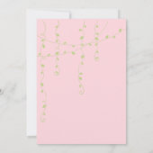 Invitation Whimsical Rose Bow Girl Dinosaur Baby shower (Dos)