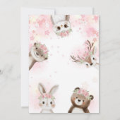 Invitation Whimsical rose floral Baby shower de fille de bois (Dos)