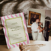 Invitation Whimsical Rose & Green Wedding Enregistrer la date