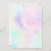 Invitation Whimsical Rose/Violet Princesse Baby Girl Douche (Dos)