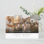 Invitation Whimsical Rustic Collage Photo Wedding (Debout devant)