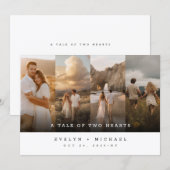 Invitation Whimsical Rustic Collage Photo Wedding (Devant / Derrière)