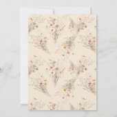 Invitation Whimsical Rustique Beige Meadow Fleur sauvage Mari (Dos)