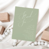 Invitation Whimsical Sage Green Baby Sip et voir