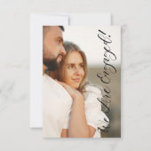 Invitation Whimsical Script Custom Photo Couple Engagement (Devant)