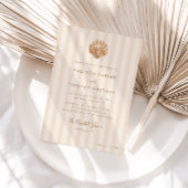 Invitation Whimsical Shell Monogram Coastal Wedding