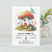 Invitation Whimsical Shroom Anniversaire (Debout devant)