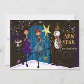 Invitation Whimsical Silvester Party Girls Night Out New Year (Devant)