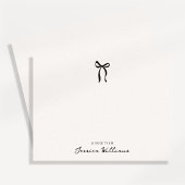 Invitation Whimsical simple bow, a note from flat card